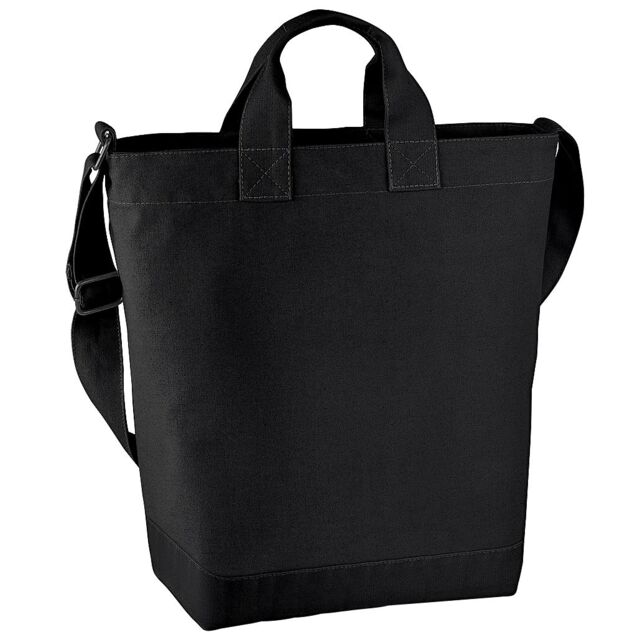 Bagbase Canvas Daybag Hold & Strap Shopping Bag (15 Litres) in Black - image 1