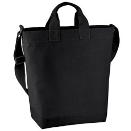 Bagbase Canvas Daybag Hold & Strap Shopping Bag (15 Litres) in Black - thumbnail 1
