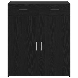 Berkfield Home Storage Cabinet Black Oak 80x42.5x93.5 cm Engineered Wood - thumbnail 6