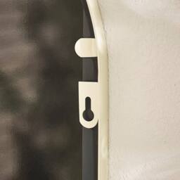 FurnitureboxUK Somerset Cream Medium Arched Window 90x40cm Garden Mirror - Size: 90x40 cm - thumbnail 4