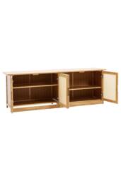 Wooden Entryway Shoe Storage Cabinet & Bench in Brown - thumbnail 4