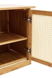 Wooden Entryway Shoe Storage Cabinet & Bench in Brown - thumbnail 5