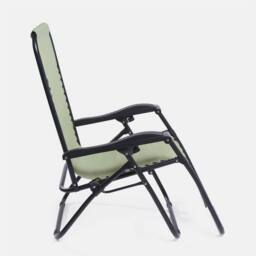 OHS 2 Pack Garden Zero Gravity Patio Sun Chair Set Folding Lounger in Pale Green - thumbnail 6