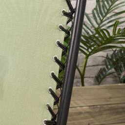 OHS 2 Pack Garden Zero Gravity Patio Sun Chair Set Folding Lounger in Pale Green - thumbnail 4