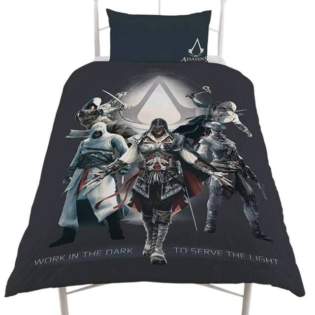 Ubisoft Reversible Duvet Set in Black - Size: Single - image 1