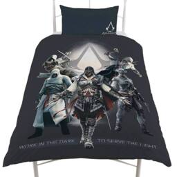 Ubisoft Reversible Duvet Set in Black - Size: Single