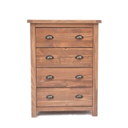 Cabinet Bits Padua 4 Drawer Chest of Drawers Brass Cup Handle in Brown - thumbnail 2