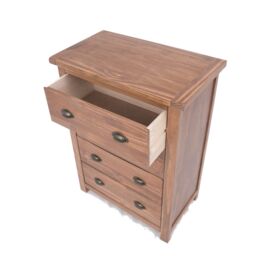 Cabinet Bits Padua 4 Drawer Chest of Drawers Brass Cup Handle in Brown - thumbnail 4