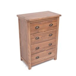 Cabinet Bits Padua 4 Drawer Chest of Drawers Brass Cup Handle in Brown - thumbnail 3