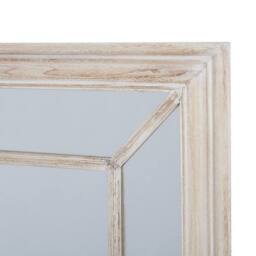 Lemon Pavilion Furniture and Decor Washed Wood Framed Window Mirror - Wood - L6 x W90 x H150 cm - Brown in Light Sand - thumbnail 3