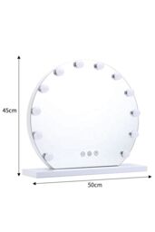 H&O Direct Frameless Hollywood Vanity LED Lighted Makeup Mirror in White - thumbnail 6