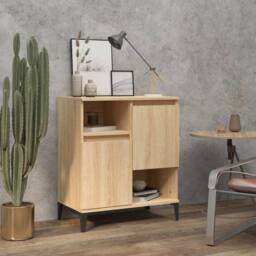 Berkfield Home Sideboard Sonoma Oak 60x35x70 cm Engineered Wood in Light Tan - Size: 60 x 35 x 70 cm - thumbnail 2
