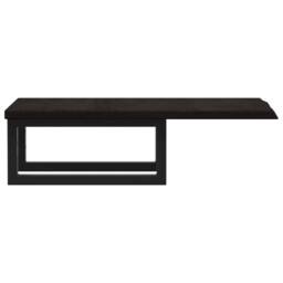 Berkfield Home Elegant Basin Shelf Wall Mounted Steel & Solid Wood Oak in Brown - thumbnail 5
