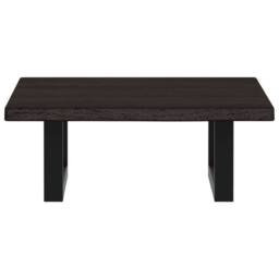 Berkfield Home Elegant Basin Shelf Wall Mounted Steel & Solid Wood Oak in Brown - thumbnail 4