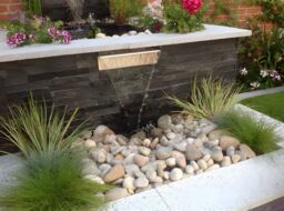 Primrose Stainless Steel Waterfall Blade Cascade Wide Arc Pond Water Fall 30cm in Metallic Silver - thumbnail 5