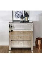 Birlea Seville 4 Drawer Chest Mirrored in Silver - thumbnail 2