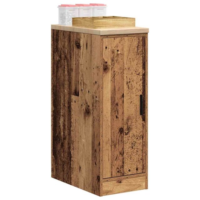 Berkfield Home Garage Storage Cabinet Old Wood 30x51x85 cm Solid Wood Pine in Brown - Size: 30 x 51 x 85 cm - image 1