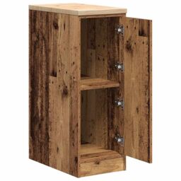 Berkfield Home Garage Storage Cabinet Old Wood 30x51x85 cm Solid Wood Pine in Brown - Size: 30 x 51 x 85 cm - thumbnail 5