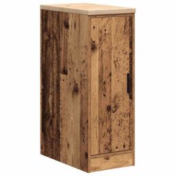 Berkfield Home Garage Storage Cabinet Old Wood 30x51x85 cm Solid Wood Pine in Brown - Size: 30 x 51 x 85 cm - thumbnail 2