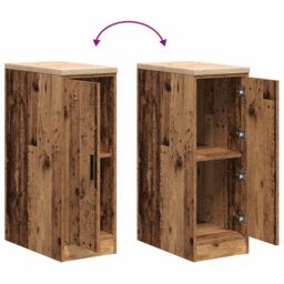 Berkfield Home Garage Storage Cabinet Old Wood 30x51x85 cm Solid Wood Pine in Brown - Size: 30 x 51 x 85 cm - thumbnail 9