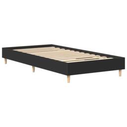 Berkfield Home Bed Frame No Mattress Black 90x190 cm Single Engineered Wood - thumbnail 7