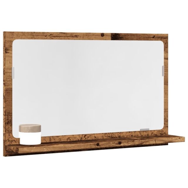 Berkfield Home Bathroom Mirror Cabinet Old Wood 60x11x37 cm Engineered Wood in Brown - Size: 60 x 11 x 37 cm - image 1