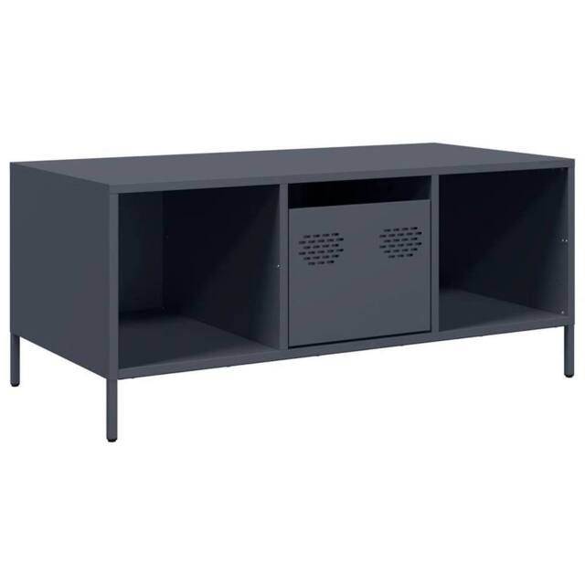 Berkfield Home Coffee Table Anthracite 101.5x50x43.5 cm Cold-rolled Steel in Dark Grey - image 1