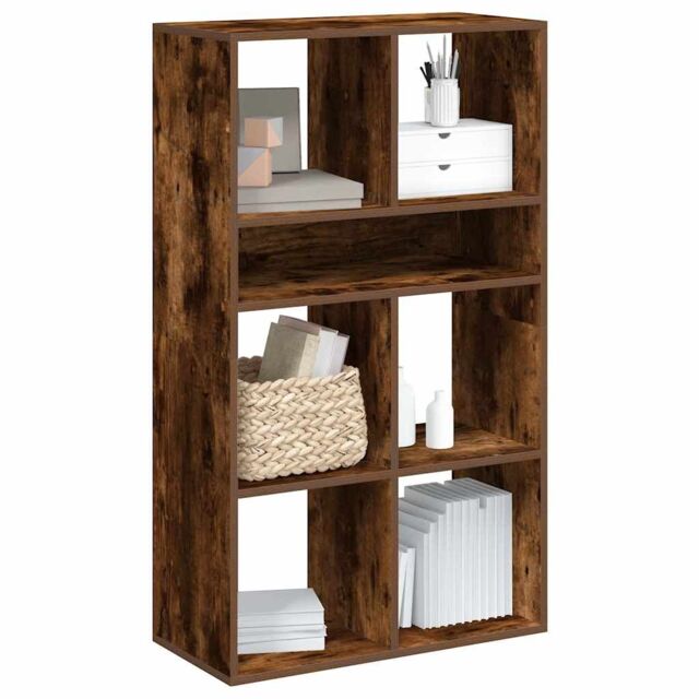 Berkfield Home Book Cabinet Smoked Oak 66x31x112 cm Engineered Wood - Size: 66 x 31 x 112 cm - image 1