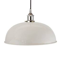 SE Home Pale Grey Worcester Pendant Light - Nickel - Black Round - thumbnail 1