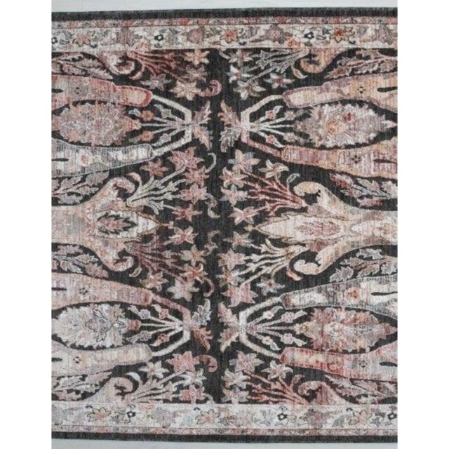 The Rug Shop UK Black Traditional Abstract Polypropylene Easy To Clean Rug - Size: 200 cm x 290 cm - image 1