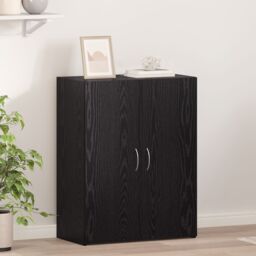 Berkfield Home Office Cabinet - Black Oak, 60 x 32 x 77.5 cm, Engineered Wood - Size: 60 x 32 x 77.5 cm