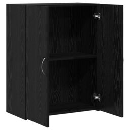 Berkfield Home Office Cabinet - Black Oak, 60 x 32 x 77.5 cm, Engineered Wood - Size: 60 x 32 x 77.5 cm - thumbnail 5