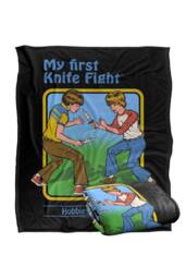Steven Rhodes My First Knife Fight Silky Super Soft Throw Blanket - Size: Large - thumbnail 2