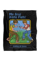 Steven Rhodes My First Knife Fight Silky Super Soft Throw Blanket - Size: Large - thumbnail 1