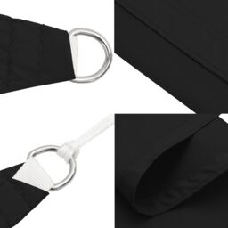 Berkfield Home Sunshade Sail Oxford Fabric Rectangular 6x8 m Black - thumbnail 7