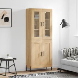 Berkfield Home Highboard Sonoma Oak 69.5x34x180 cm Engineered Wood in Brown