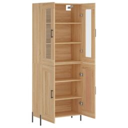 Berkfield Home Highboard Sonoma Oak 69.5x34x180 cm Engineered Wood in Brown - thumbnail 4