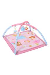 H&O Direct Baby Animal Activity Play Mat with Hanging Sensory Toys in Pink - thumbnail 5
