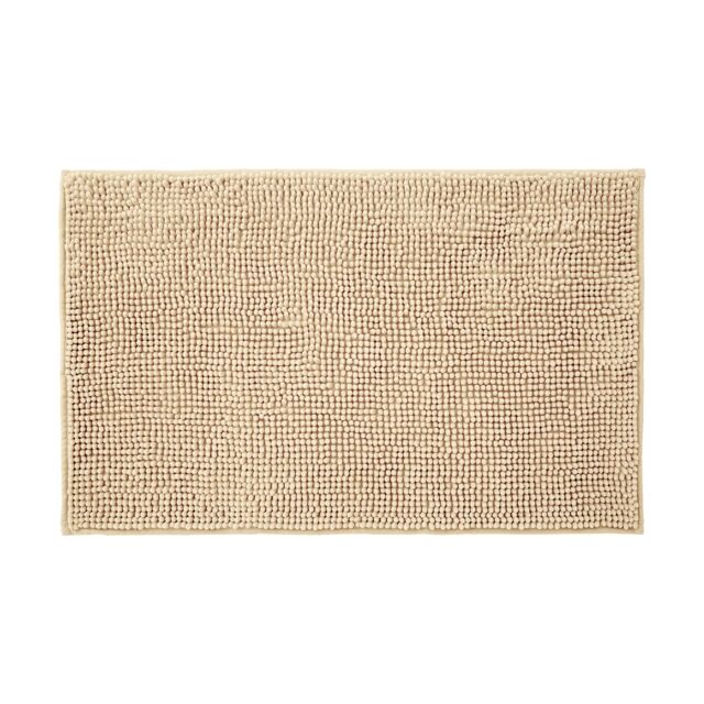 Allure Bath Fashions Chenille Bobble Bath Mat 60 x 90cm - Super Soft Microfibre & Non-Slip in Beige - Size: 60 x 90 cm - image 1