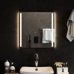 Berkfield Home LED Bathroom Mirror 50x50 cm in Clear - thumbnail 1
