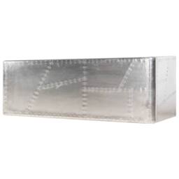 Berkfield Home Aviator Desk Silver 112x50x76 cm Metal - Size: 112 x 50 x 76 cm - thumbnail 4