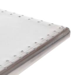 Berkfield Home Aviator Desk Silver 112x50x76 cm Metal - Size: 112 x 50 x 76 cm - thumbnail 5