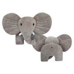 VFM e-Store Wall Decoration Plush Elephant Plush Gift Idea 51cm x 60cm Grey X 1 - Size: 51 cm x 60 cm - thumbnail 1