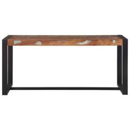 Berkfield Home Bench Multicolour Solid Reclaimed Wood 100 x 35 x 45 cm - thumbnail 4
