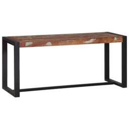Berkfield Home Bench Multicolour Solid Reclaimed Wood 100 x 35 x 45 cm - thumbnail 1