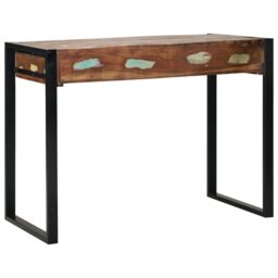 Berkfield Home Dressing Table with Mirror Multicolour 100x50x75 cm Solid Wood Reclaimed in Brown - Size: 100 x 50 x 75 cm - thumbnail 8