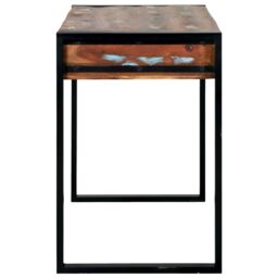 Berkfield Home Dressing Table with Mirror Multicolour 100x50x75 cm Solid Wood Reclaimed in Brown - Size: 100 x 50 x 75 cm - thumbnail 7