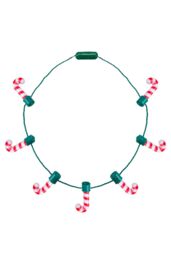 VFM e-Store Christmas Necklace Light Up Candy Cane One Size in Red - thumbnail 1