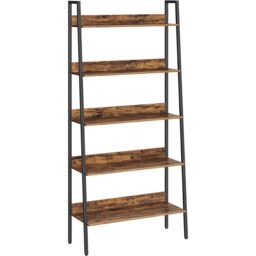 VASAGLE 5 Tier Industrial Narrow Ladder Shelf Home Office Storage in Brown - thumbnail 8