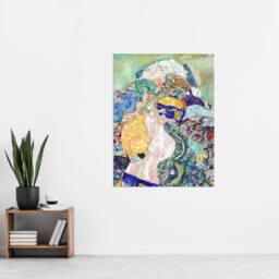 "Artery8 Baby Cradle Painting Nursery Vintage Wall Art Print Gustav Klimt - Size: W12"" x H16""" - thumbnail 4